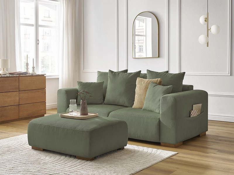 2er Sofa mit Hocker BOBOCHIC SIDONIE 2er Sofa mit Hocker BOBOCHIC SIDONIE