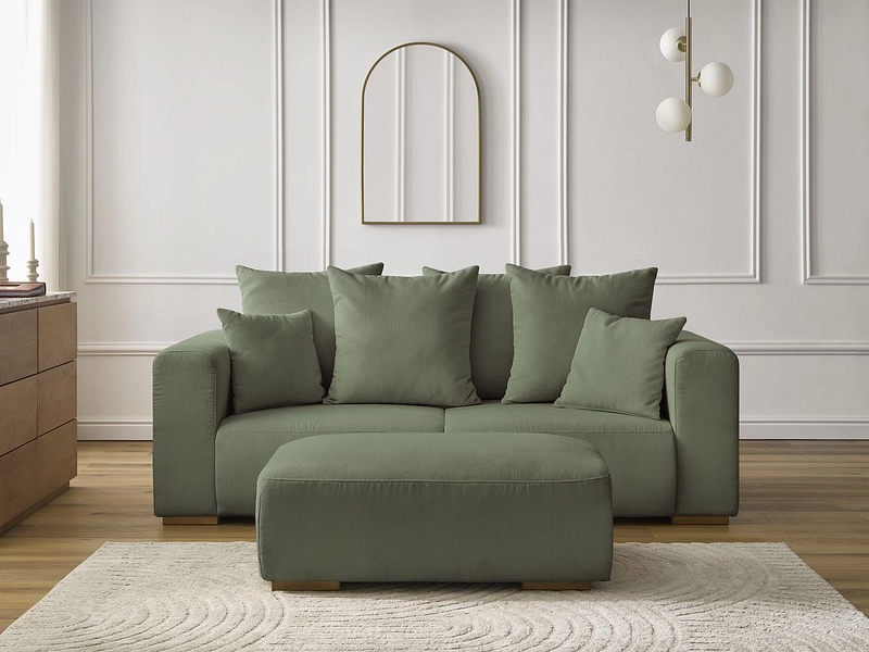 2er Sofa mit Hocker BOBOCHIC SIDONIE 2er Sofa mit Hocker BOBOCHIC SIDONIE