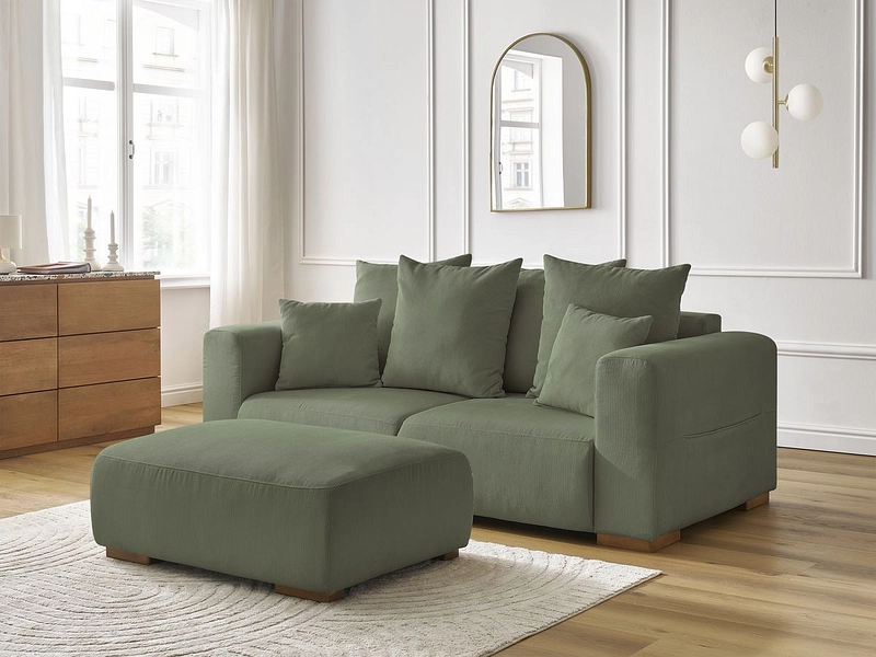 2er Sofa mit Hocker BOBOCHIC SIDONIE 2er Sofa mit Hocker BOBOCHIC SIDONIE
