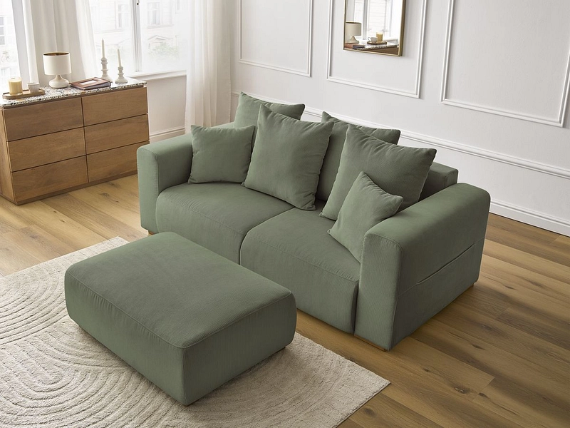 2er Sofa mit Hocker BOBOCHIC SIDONIE 2er Sofa mit Hocker BOBOCHIC SIDONIE