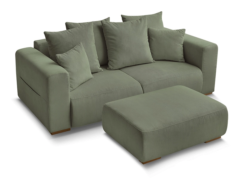 2er Sofa mit Hocker BOBOCHIC SIDONIE 2er Sofa mit Hocker BOBOCHIC SIDONIE