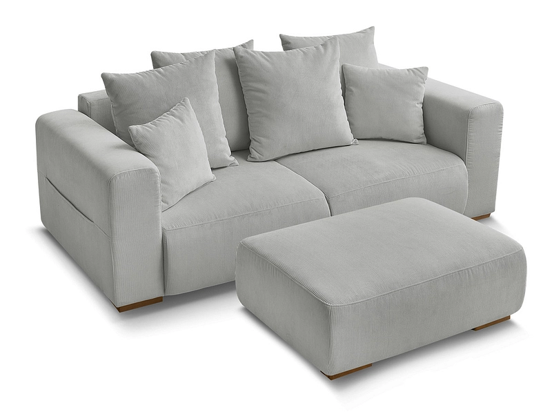 Divano 2 posti con pouf BOBOCHIC SIDONIE