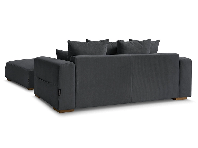 Divano 2 posti con pouf BOBOCHIC SIDONIE