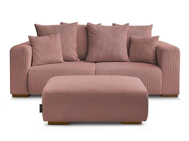 Divano 2 posti con pouf BOBOCHIC SIDONIE