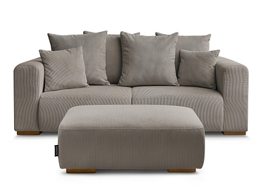 Divano 2 posti con pouf BOBOCHIC SIDONIE