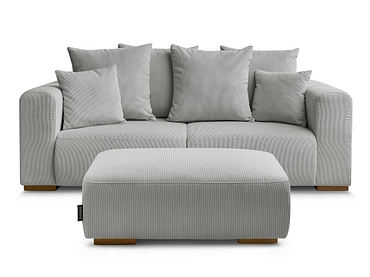 Divano 2 posti con pouf BOBOCHIC SIDONIE