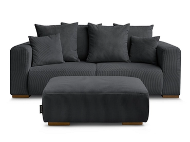 Divano 2 posti con pouf BOBOCHIC SIDONIE