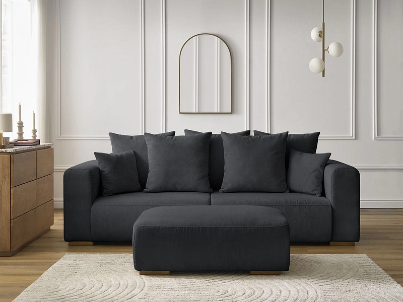 3er Sofa mit Hocker BOBOCHIC SIDONIE 3er Sofa mit Hocker BOBOCHIC SIDONIE