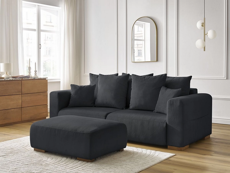 3er Sofa mit Hocker BOBOCHIC SIDONIE 3er Sofa mit Hocker BOBOCHIC SIDONIE