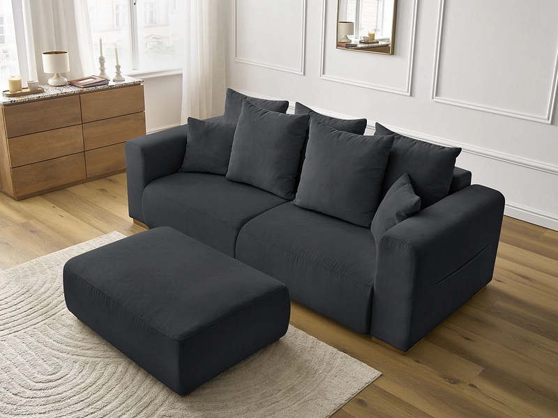 3er Sofa mit Hocker BOBOCHIC SIDONIE 3er Sofa mit Hocker BOBOCHIC SIDONIE
