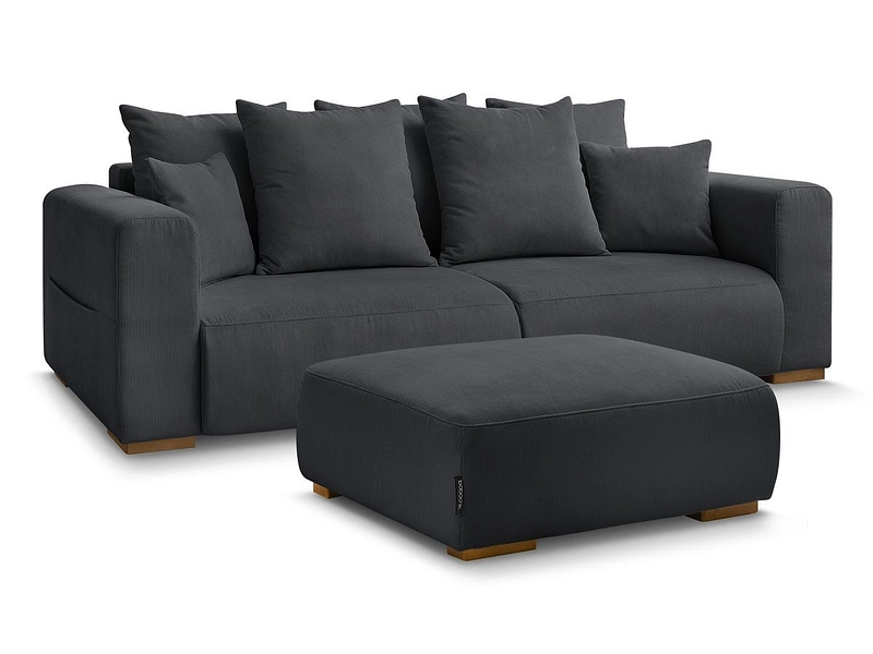 3er Sofa mit Hocker BOBOCHIC SIDONIE 3er Sofa mit Hocker BOBOCHIC SIDONIE