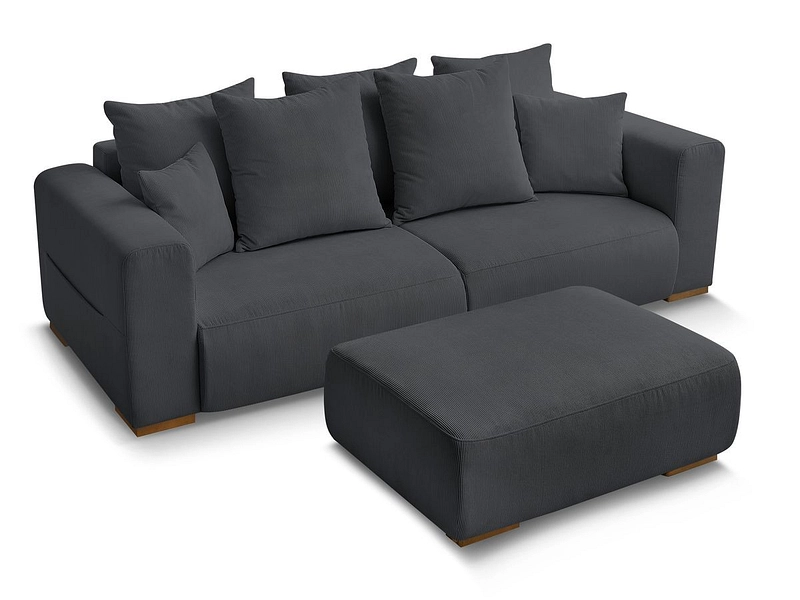 3er Sofa mit Hocker BOBOCHIC SIDONIE 3er Sofa mit Hocker BOBOCHIC SIDONIE