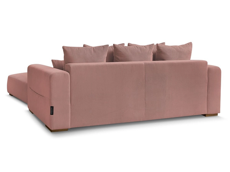 Canapé 3 places avec pouf BOBOCHIC SIDONIE