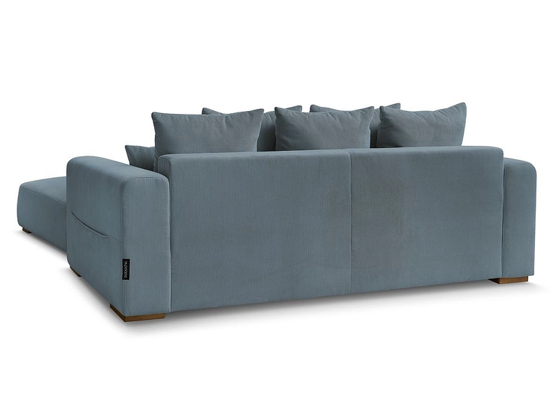 Canapé 3 places avec pouf BOBOCHIC SIDONIE