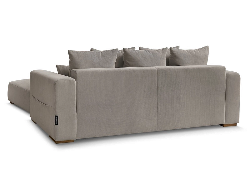 Canapé 3 places avec pouf BOBOCHIC SIDONIE