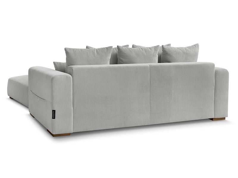 Canapé 3 places avec pouf BOBOCHIC SIDONIE