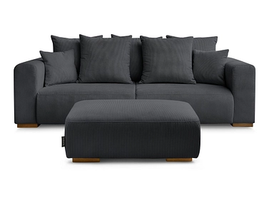 3er Sofa mit Hocker BOBOCHIC SIDONIE