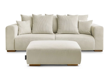 3er Sofa mit Hocker BOBOCHIC SIDONIE