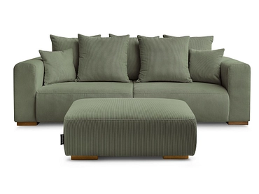 3er Sofa mit Hocker BOBOCHIC SIDONIE