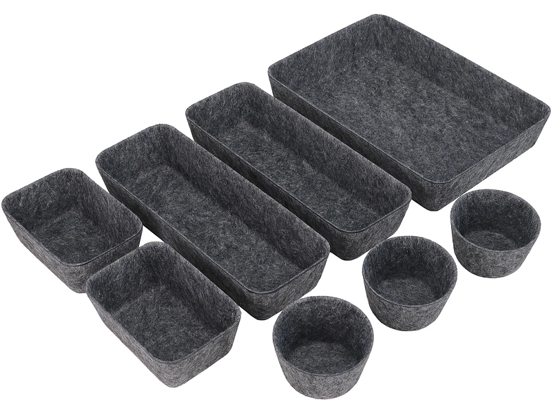 Set Aufbewahrungsboxen JANEL grau