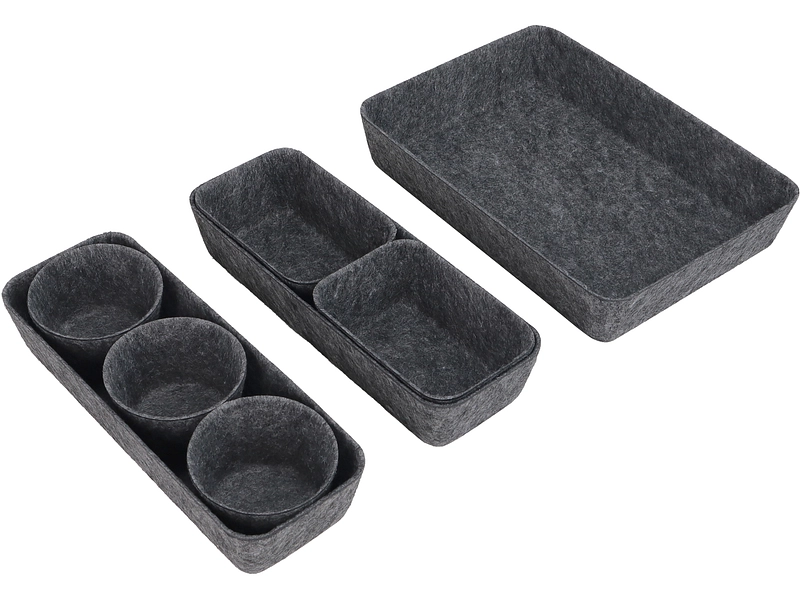 Set Aufbewahrungsboxen JANEL grau