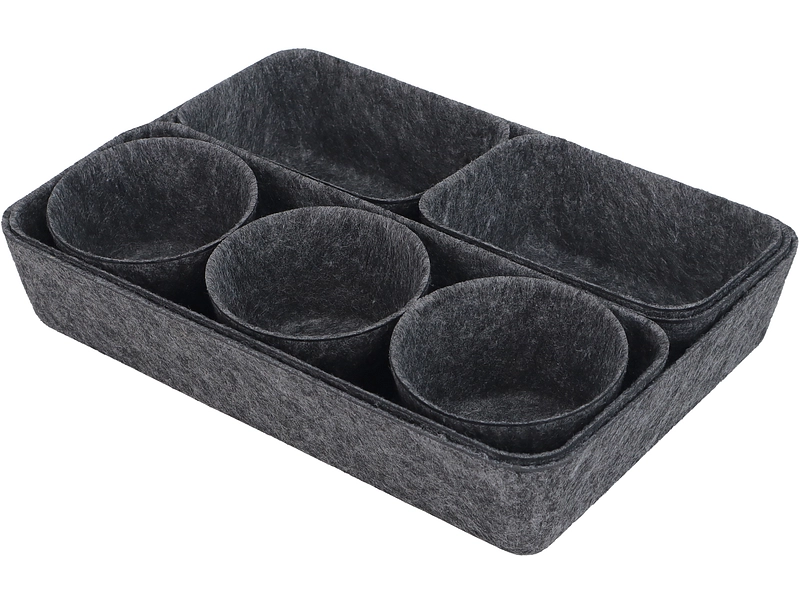 Set Aufbewahrungsboxen JANEL grau