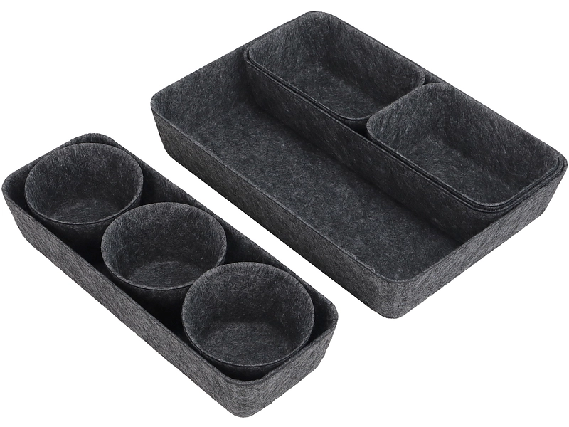 Set Aufbewahrungsboxen JANEL grau