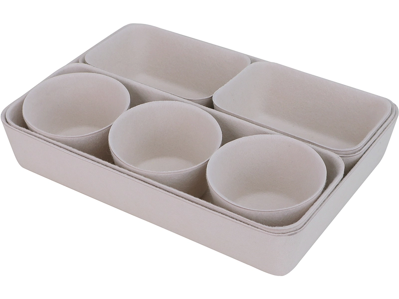 Set Aufbewahrungsboxen JANEL beige