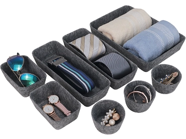 Set Aufbewahrungsboxen JANEL grau