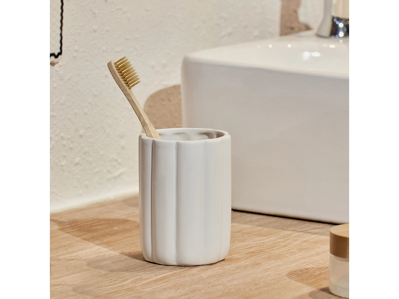 Badezimmerbecher ALIX weiss