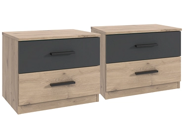 Set di 2 comodini BUDAPEST 2 cassetti