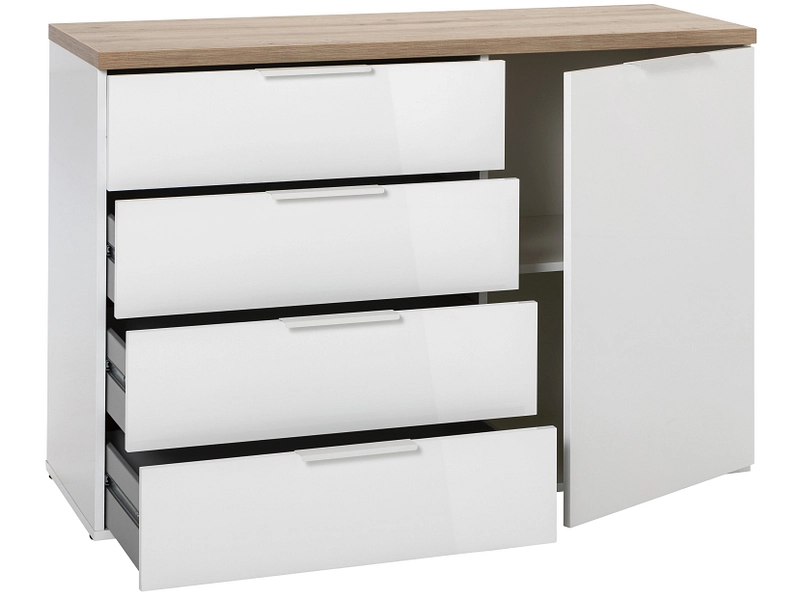 Kommode MUNDI 1 Tür 4 Schubladen Kommode MUNDI 1 Tür 4 Schubladen