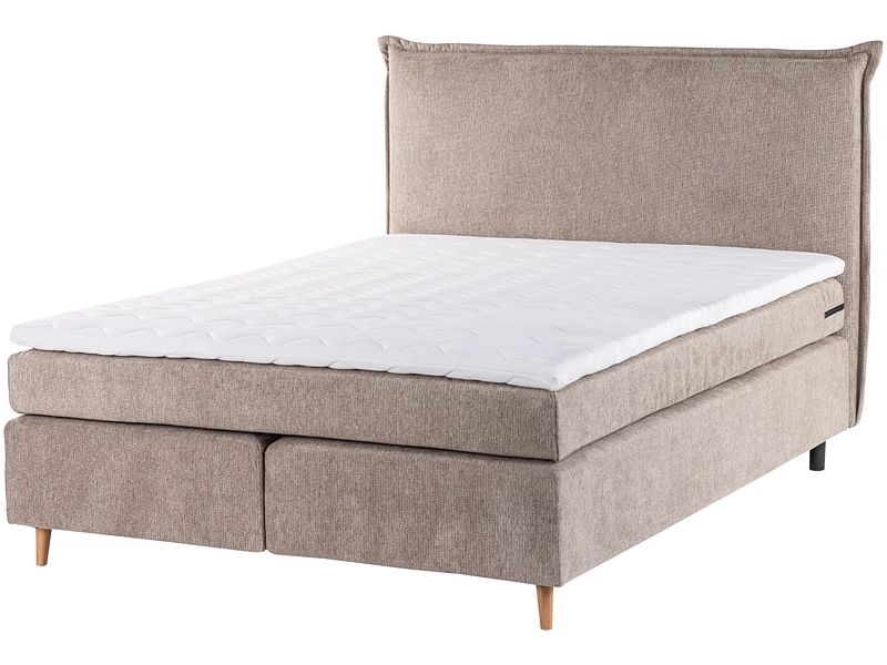 Boxspringbett LUGANO taupe