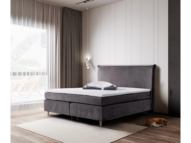 Boxspring LUGANO grigio scuro
