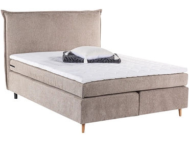Boxspringbett LUGANO taupe
