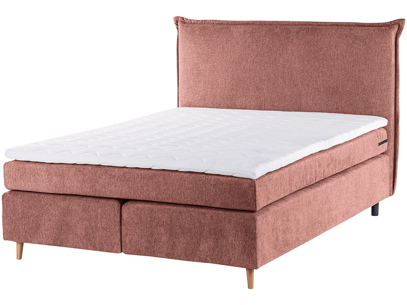 Boxspringbett LUGANO terrakotta