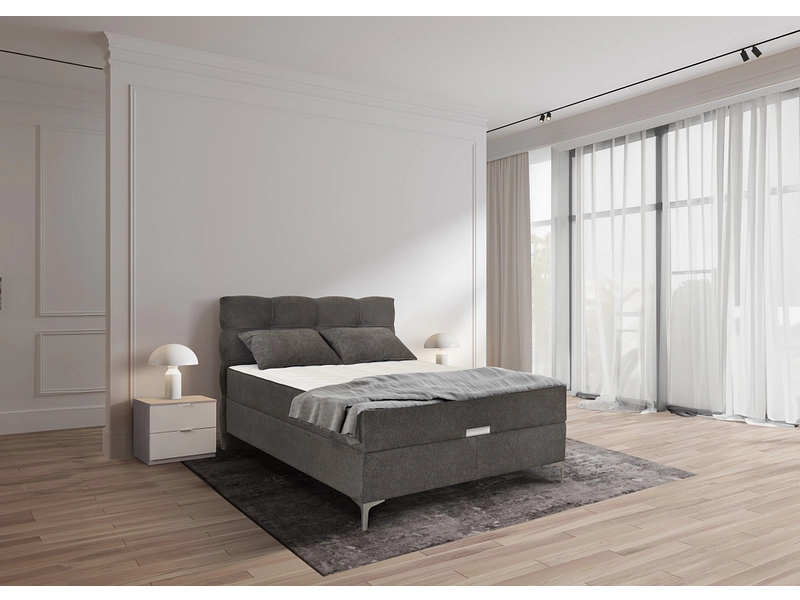 Boxspringbett KORLEONE dunkelgrau
