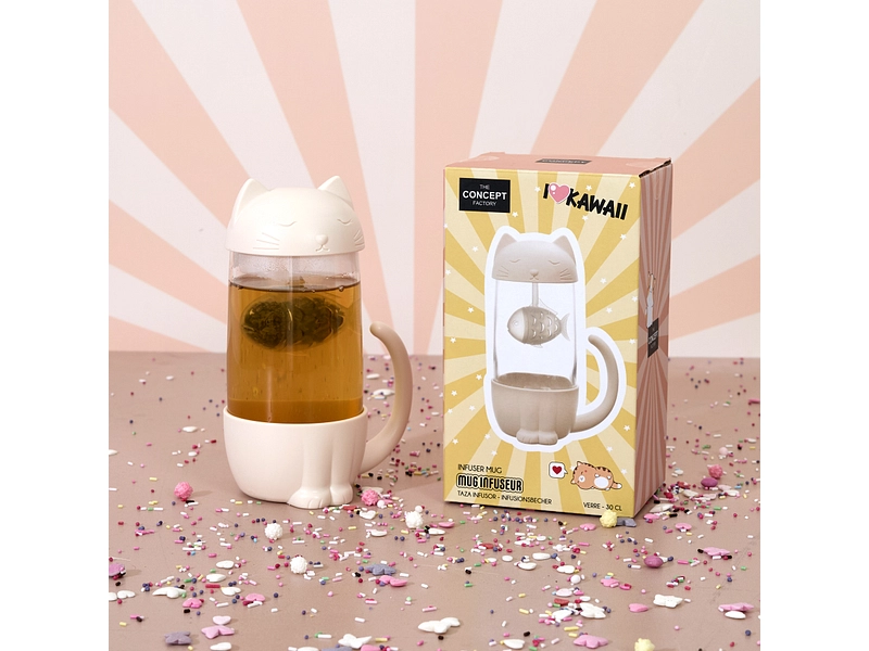 THE CONCEPT FACTORY Mug con filtro per il tè KAWAII THE CONCEPT FACTORY Mug con filtro per il tè KAWAII