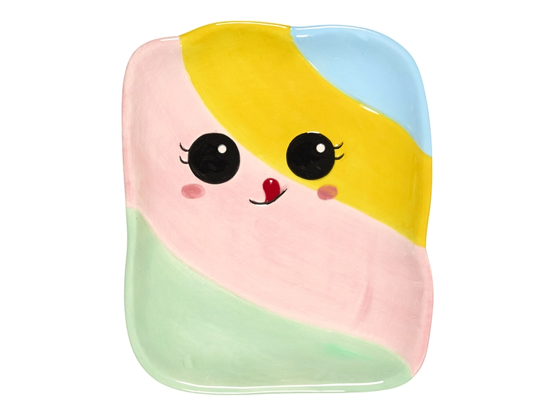 Teller KAWAII Keramik mehrfarbig
