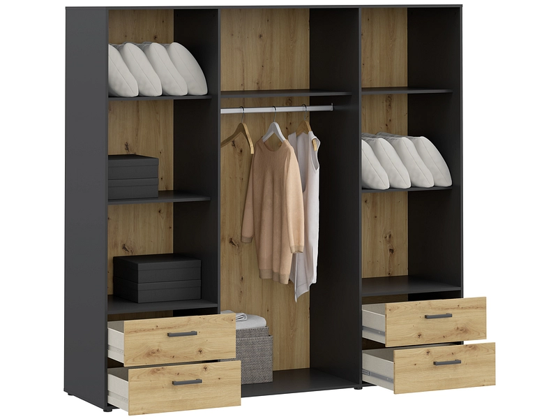 Armoire AARAU chêne artisan