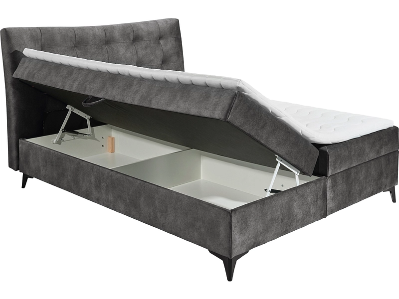 Boxspringbett MELROSE anthrazit