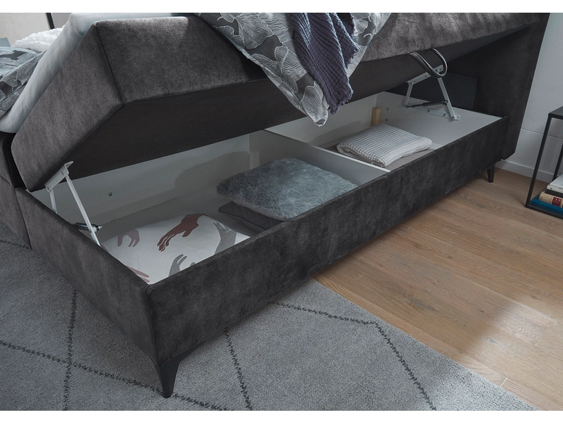 Boxspringbett MELROSE anthrazit