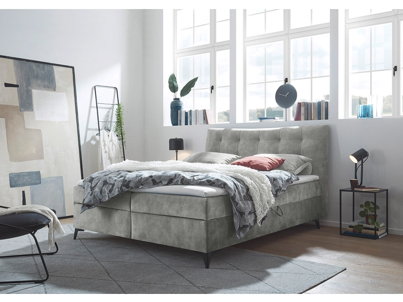 Boxspringbett MELROSE grau