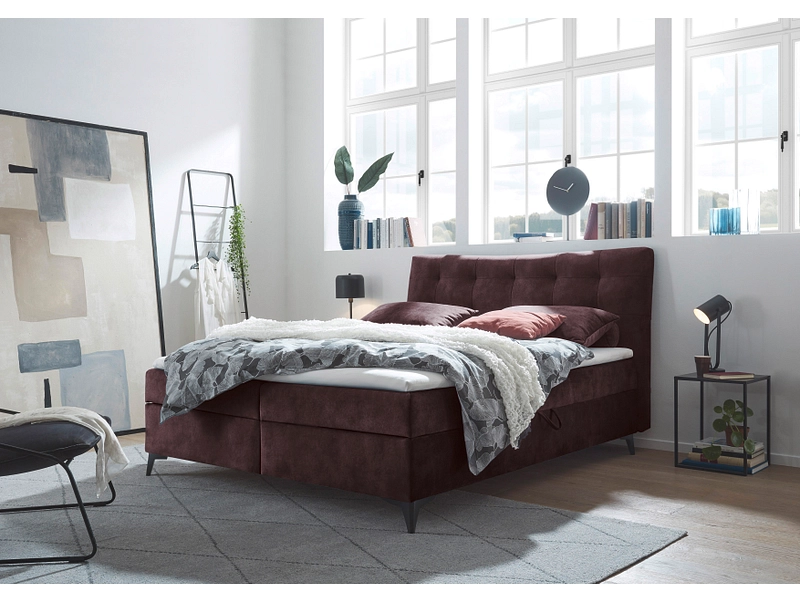 Boxspringbett MELROSE dunkellila