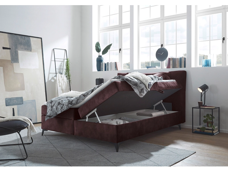 Boxspringbett MELROSE dunkellila