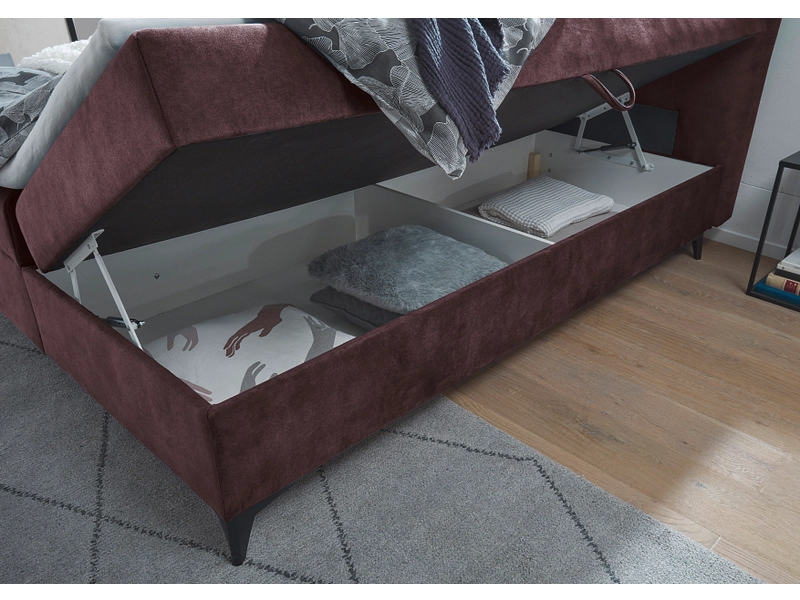 Boxspringbett MELROSE dunkellila