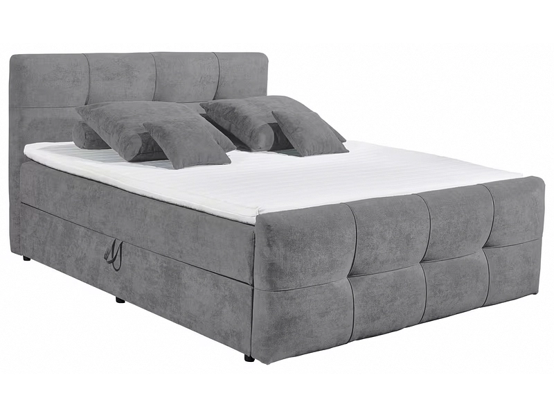 Boxspringbett OTTAWA dunkelgrau Boxspringbett OTTAWA dunkelgrau