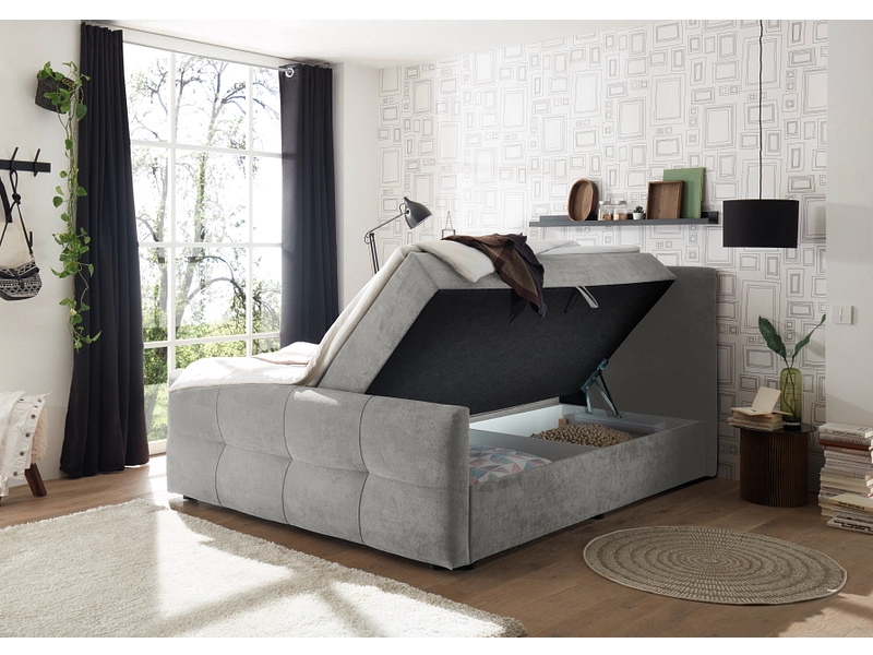 Boxspringbett OTTAWA hellgrau