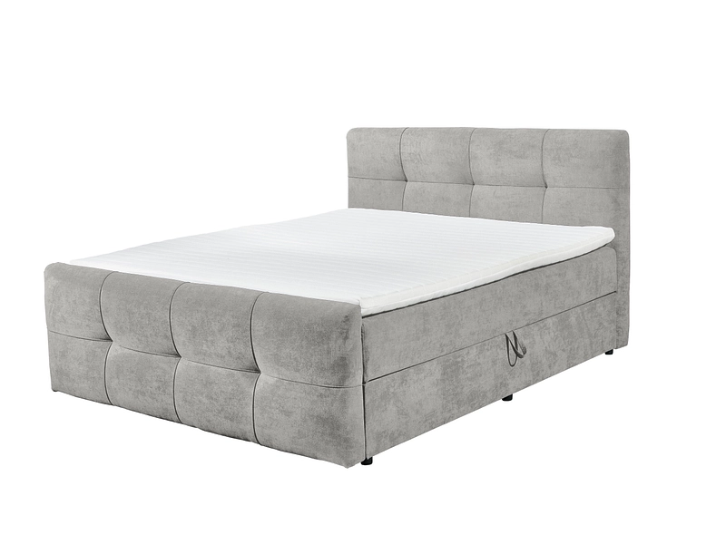 Boxspringbett OTTAWA hellgrau