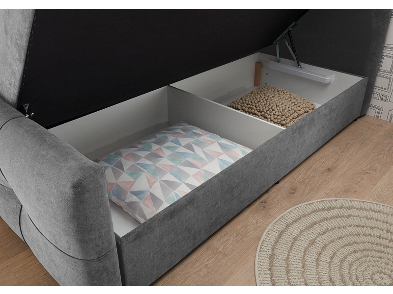 Boxspring OTTAWA grigio scuro